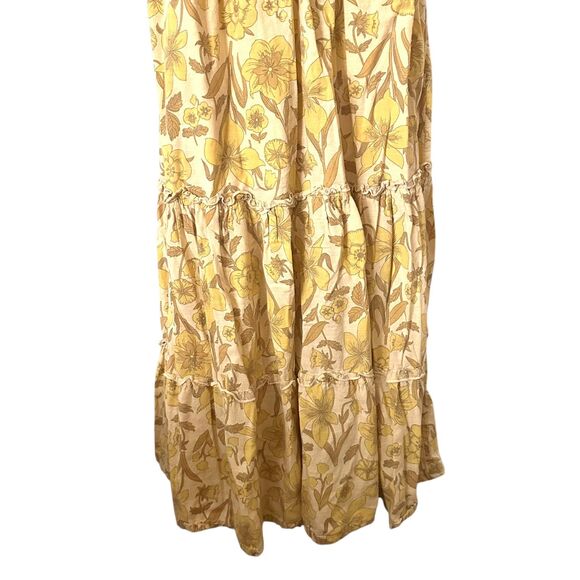 URBAN OUTFITTERS Athena Floral‎ Smocked Maxi Dress Yellow Small - Picture 5 of 6